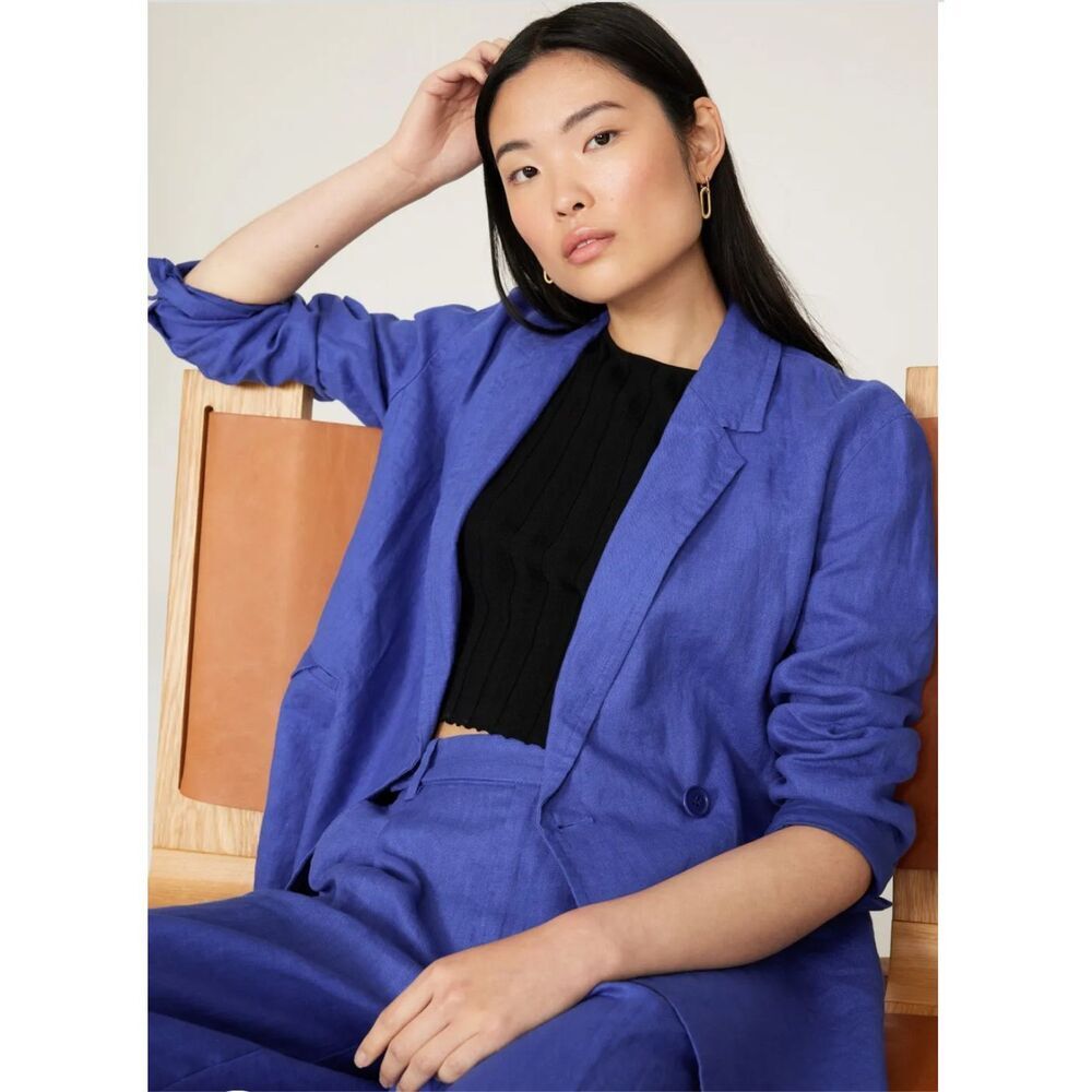 Madewell Double Breasted Linen Blazer Rent The Runway Pre-Loved XS $158 - Picture 6 of 6